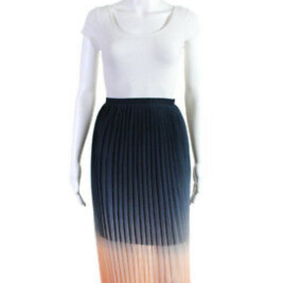 Cynthia Rowley Pleated Ombre Maxi Skirt - Size XS - Picture 3 of 7